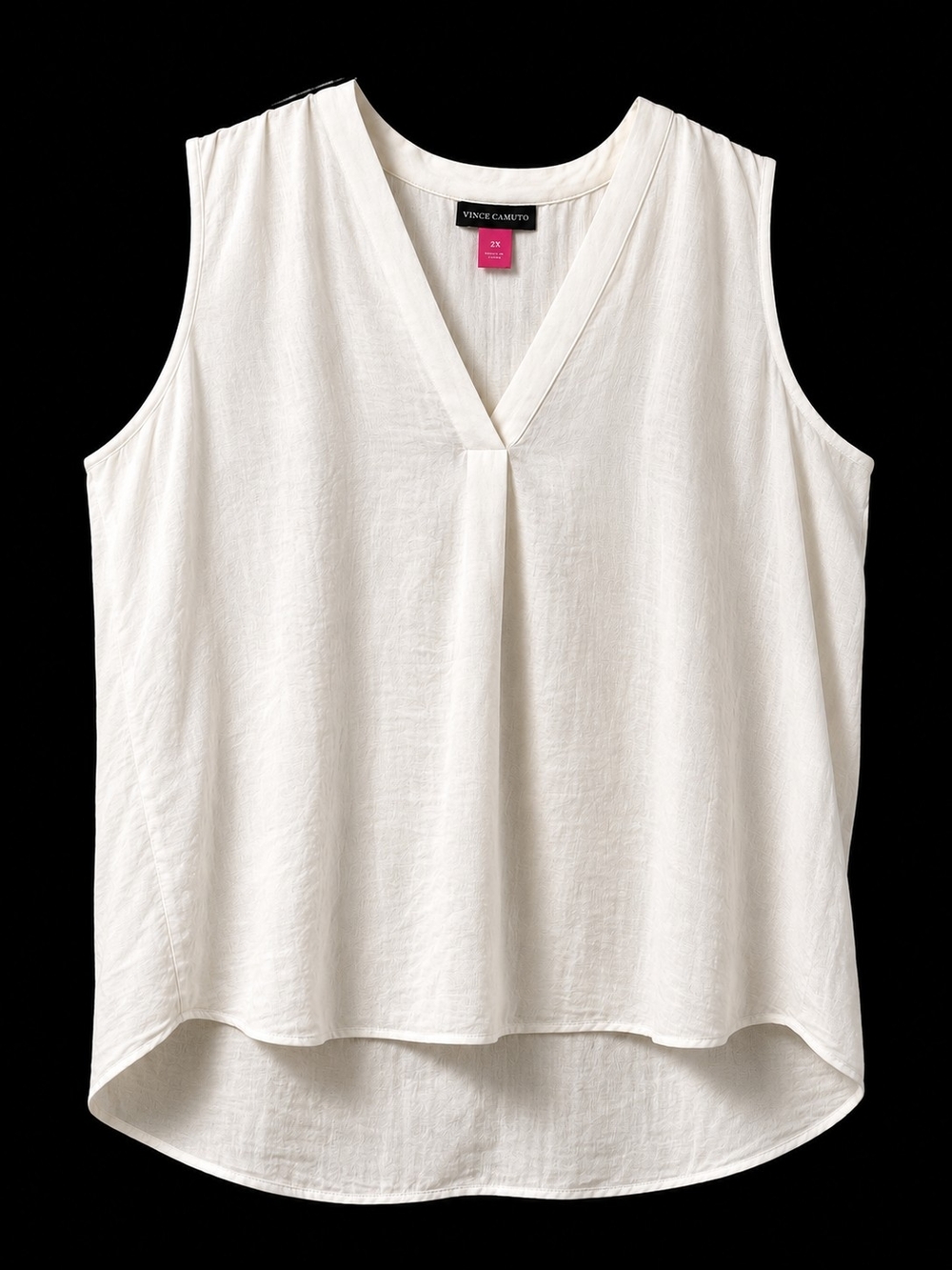 Vince Camuto Cream White Sleeveless V-Neck.